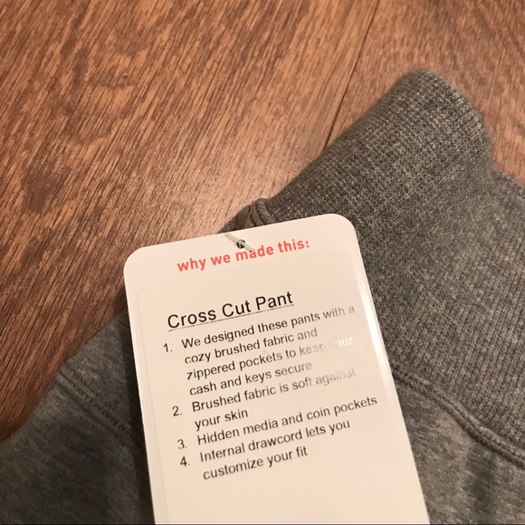 NWT Lululemon Cross Cut Men’s XL Pant-  Gray - Picture 6 of 7